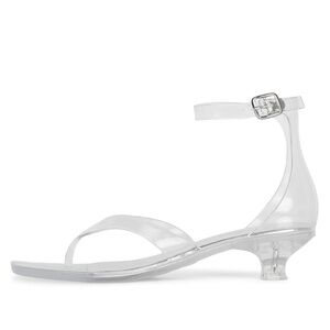 Jeffrey Campbell Clear PVC Kitten Heel Sandals